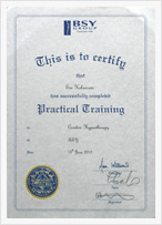 Certificate BSY Hypnotherapy Practical