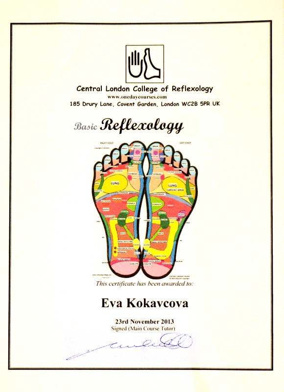 Certificate Reflexology