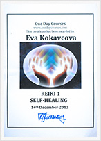 Certificate Reiki 1