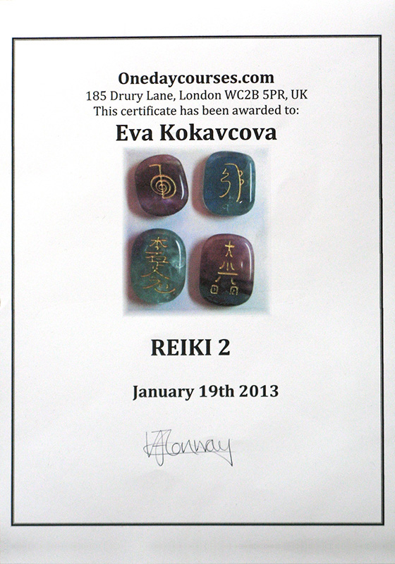 Certificate Reiki 2