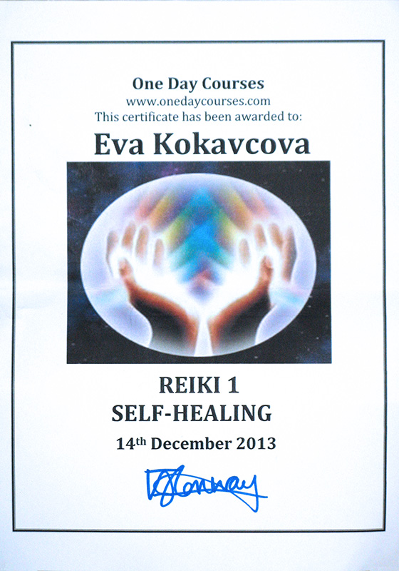  - Certificate Reiki 1