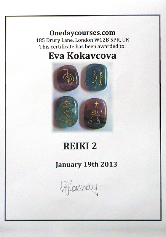  - Certificate Reiki 2